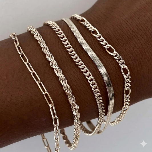 Ellis Renner Bracelet Set | White Gold