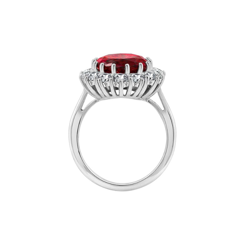 Scarlet Crown Ruby Ring | White Gold