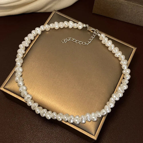 Halo Pearl Necklace | White Gold